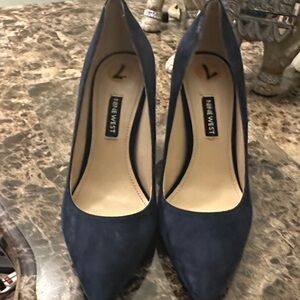 Nine West Dark Blue Heels